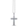 Thumbnail Image 1 of Men's Cross Necklace Diamond Accent Stainless Steel