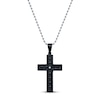 Thumbnail Image 0 of Men's Cross Necklace Diamond Accent Stainless Steel