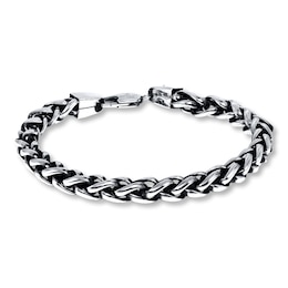 Solid Wheat Chain Bracelet Stainless Steel 9&quot;