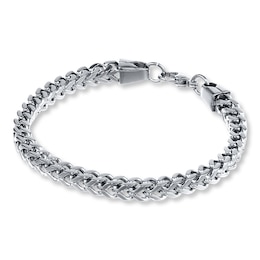 Solid Foxtail Bracelet Stainless Steel 9&quot;