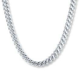 Solid Foxtail Chain Necklace 6mm Stainless Steel 20&quot;