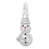 Thumbnail Image 1 of Snowman Charm Black & Red Enamel Sterling Silver