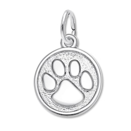 Paw Print Charm Sterling Silver