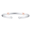 Thumbnail Image 1 of Bangle Bracelet Sterling Silver & 14K Rose Gold