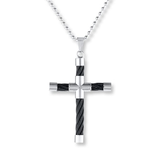 Men's Cord Necklace Stainless Steel 23