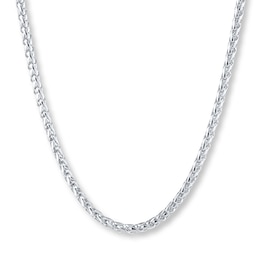 Solid Wheat Chain Necklace 3.5mm Stainless Steel 20&quot;