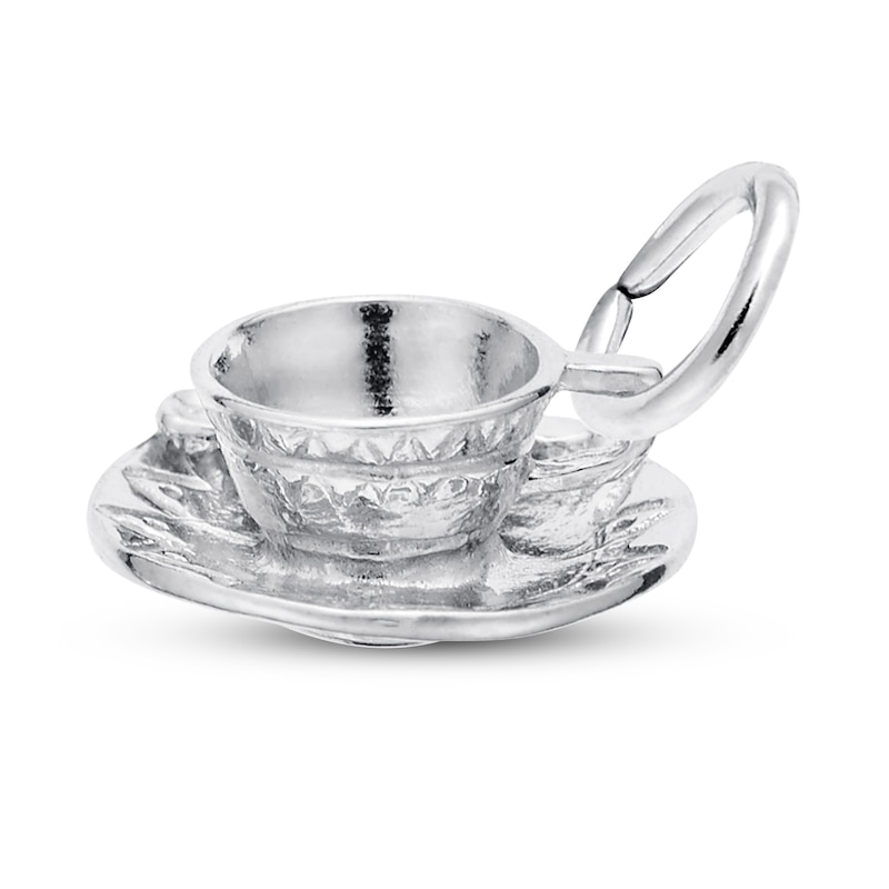 Main Image 2 of Cup & Saucer Charm Sterling Silver