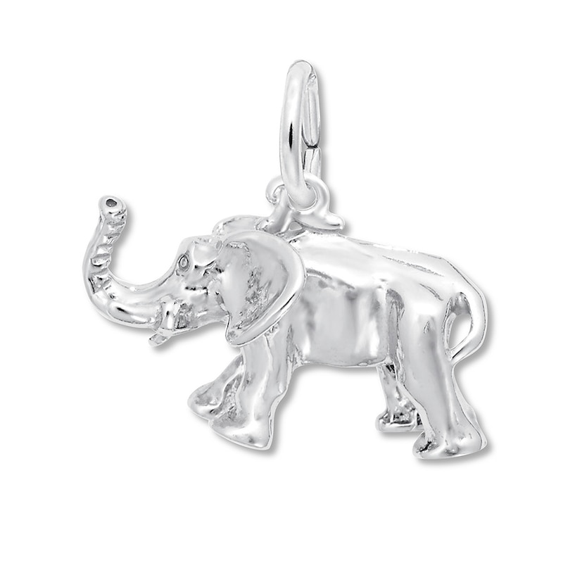 Main Image 1 of Elephant Charm Sterling Silver