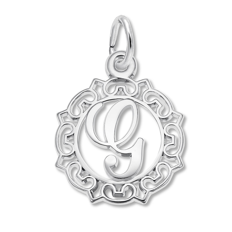 Main Image 1 of Letter G Charm Sterling Silver