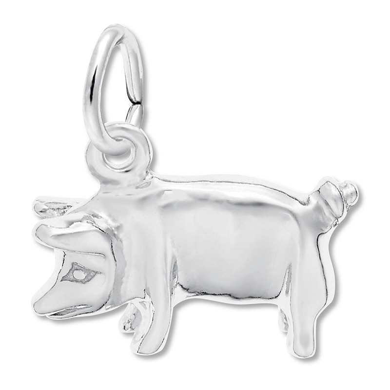 Main Image 1 of Pig Charm Sterling Silver