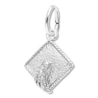 Pickleball Paddle & Ball Charm Sterling Silver