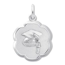 Graduation Cap Charm Sterling Silver