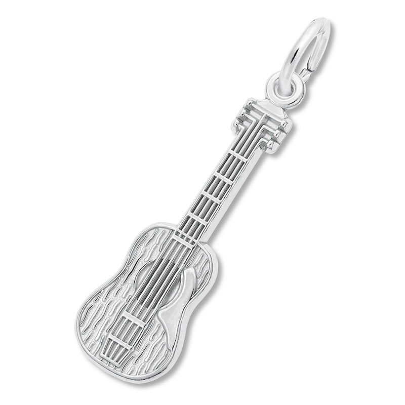 Main Image 1 of Guitar Charm Sterling Silver