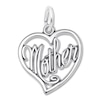 Thumbnail Image 1 of Mother Heart Charm Sterling Silver