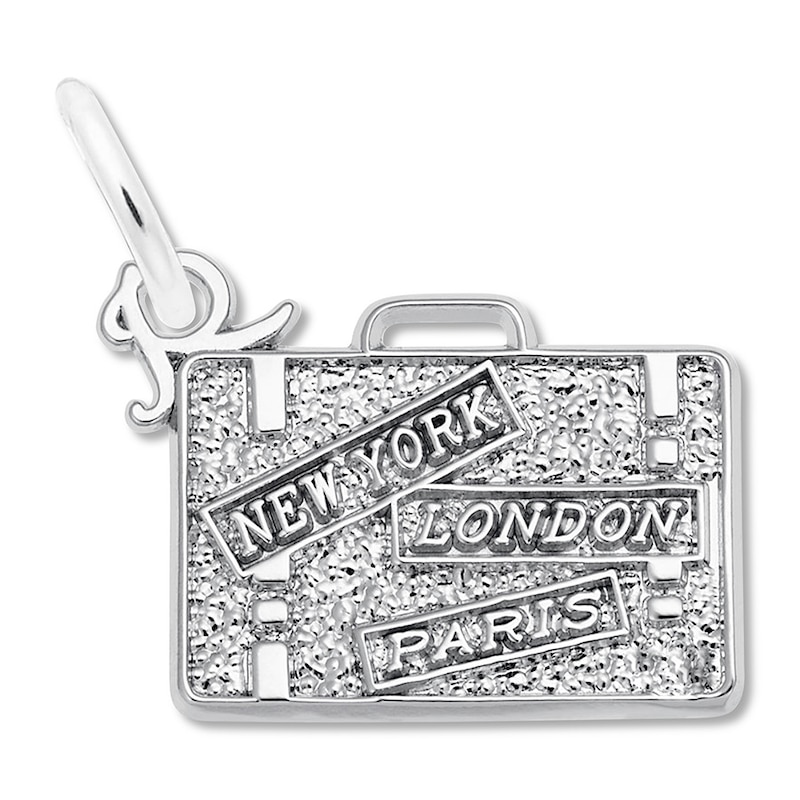 Main Image 1 of Suitcase Charm Sterling Silver