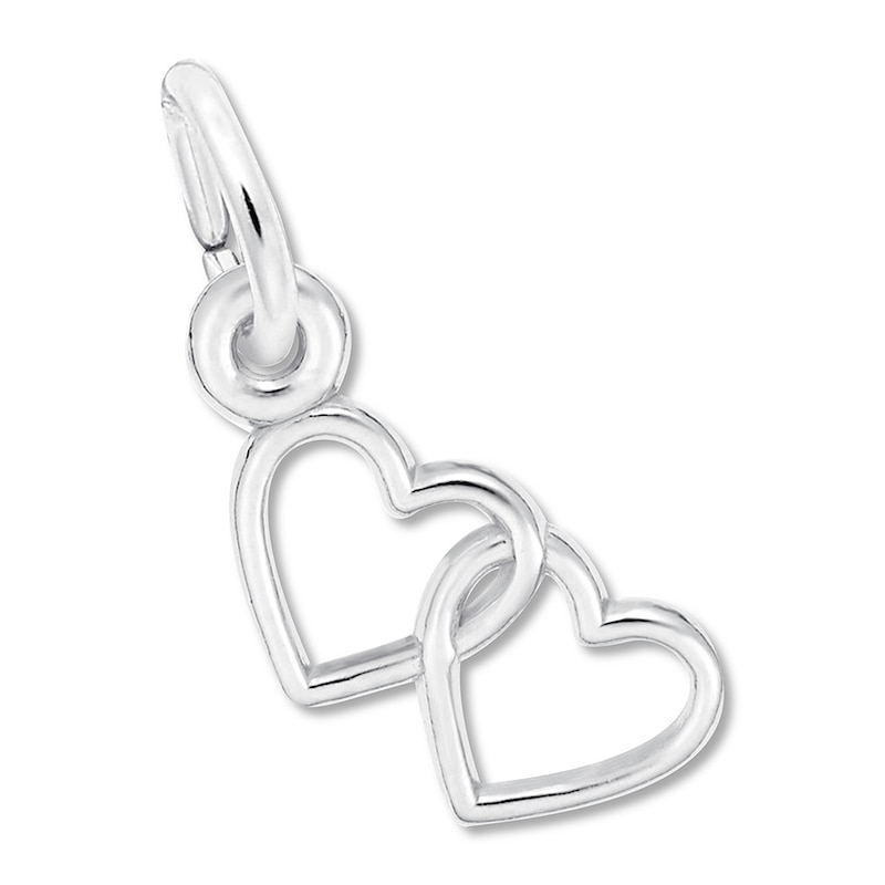 Main Image 1 of Hearts Charm Sterling Silver