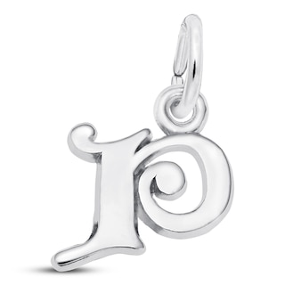 Letter P Charm Sterling Silver | Kay