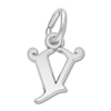 Thumbnail Image 1 of Letter V Charm Sterling Silver