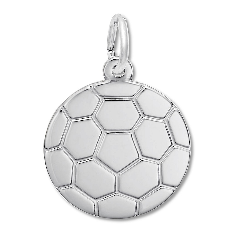 Main Image 1 of Soccer Ball Charm Sterling Silver