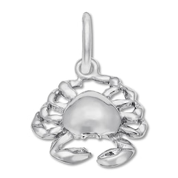 Crab Charm Sterling Silver