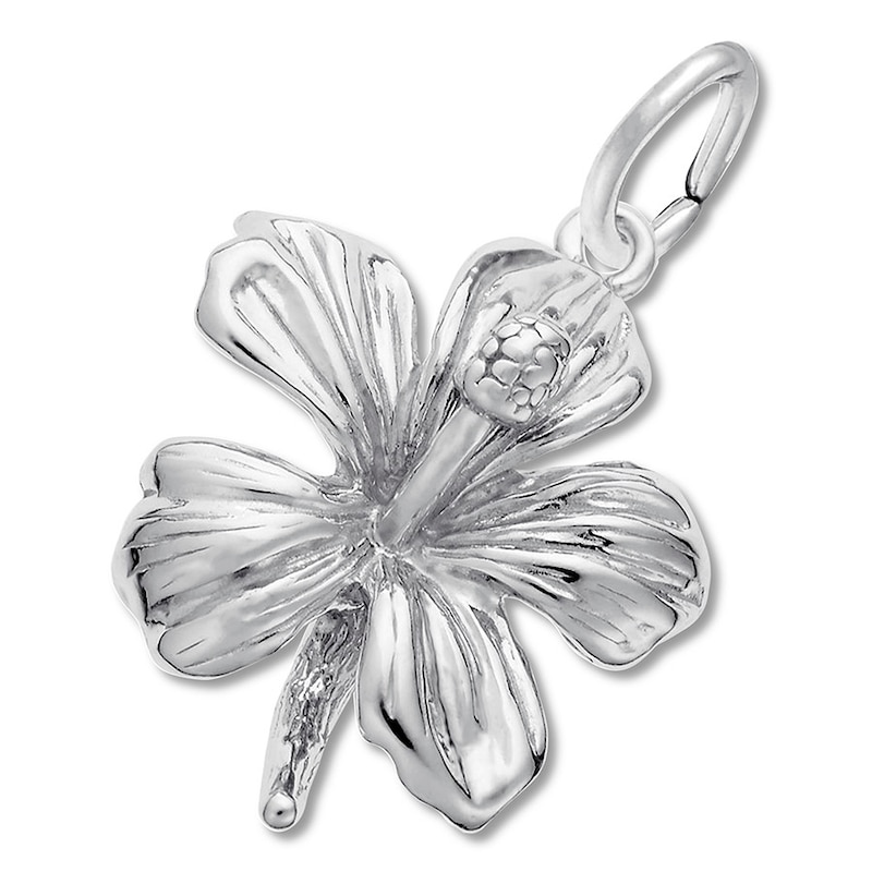 Main Image 1 of Hibiscus Charm Sterling Silver