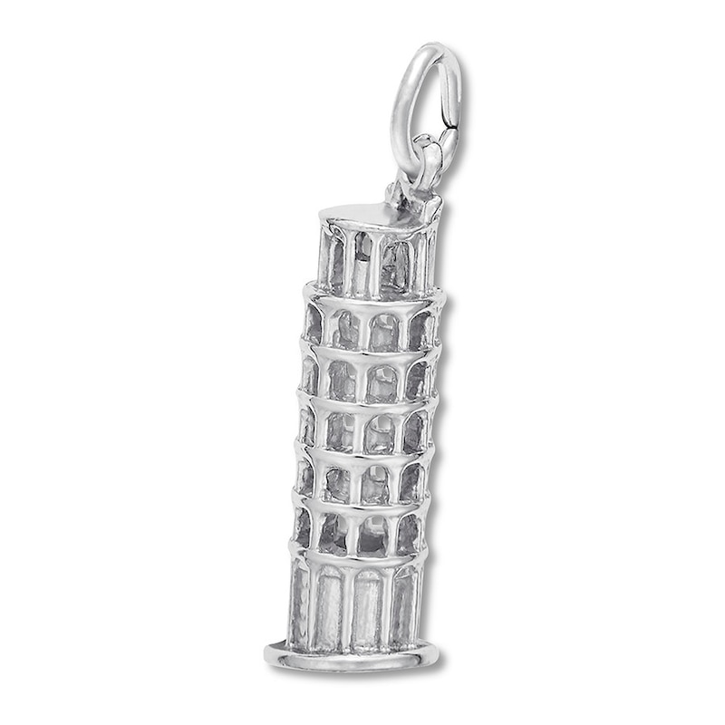 Main Image 1 of Leaning Tower of Pisa Sterling Silver Charm