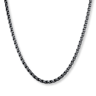 Lock & Chain Necklace by Funk Plus (Black Chain, Various Color