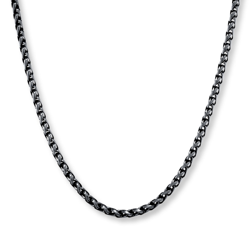 Men's Wheat Chain Stainless Steel Necklace 24