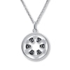 Thumbnail Image 1 of Star Wars Necklace Black Diamond Accents Sterling Silver