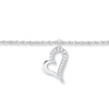 Thumbnail Image 1 of Heart Anklet 1/20 ct tw Diamonds Sterling Silver 9&quot;