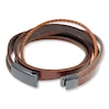 Thumbnail Image 3 of Men's Bracelet Stainless Steel Brown Leather