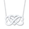 Thumbnail Image 1 of Heart & Infinity Symbol Sterling Silver Necklace