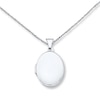 Thumbnail Image 1 of Oval Locket Necklace Sterling Silver