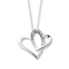 Thumbnail Image 2 of Mother Part of My Heart Double Heart Necklace Sterling Silver