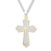 Thumbnail Image 1 of Men's Cross Necklace Lord's Prayer Stainless Steel