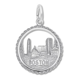 Boston Skyline Charm Sterling Silver