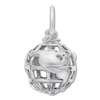 Thumbnail Image 1 of Globe Charm Sterling Silver