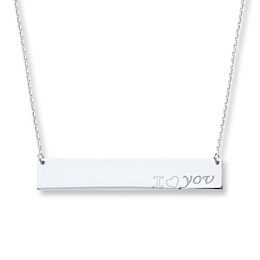 &quot;I Love You&quot; Necklace Sterling Silver