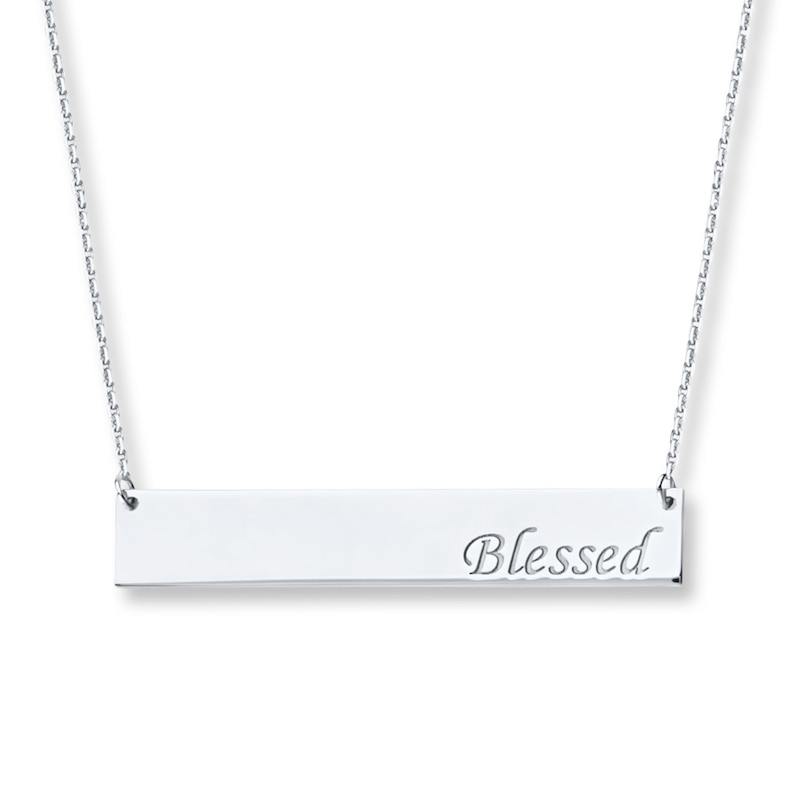 Main Image 1 of &quot;Blessed&quot; Necklace Sterling Silver