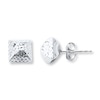 Thumbnail Image 1 of Pyramid Stud Earrings Sterling Silver