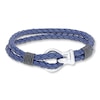 Thumbnail Image 1 of Men's Bracelet Leather & Stainless Steel 9&quot;