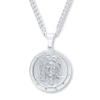 Thumbnail Image 1 of Men's Necklace Jesus Medallion Stainless Steel