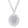 Thumbnail Image 3 of Men's Necklace Jesus Medallion Stainless Steel