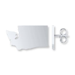 Washington State Earrings Sterling Silver