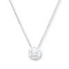 Thumbnail Image 0 of Young Teen Laughing Emoji Necklace Sterling Silver