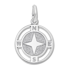 Compass Charm Sterling Silver