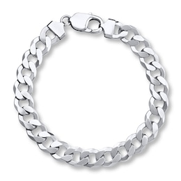 Curb Chain Bracelet Solid Sterling Silver 8.5&quot;