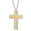 Thumbnail Image 1 of Cross Necklace Yellow Ion-Plated Stainless Steel 24&quot;