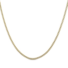 Foxtail Chain Necklace 2.5mm Yellow Ion-Plated Solid Stainless Steel 24&quot;