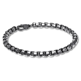 Solid Box Chain Bracelet Stainless Steel/Ion Plating 8.5&quot;